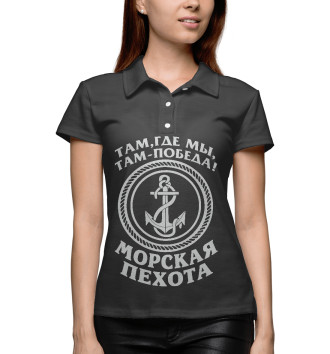 Женское Рубашка поло Морская пехота - якорь