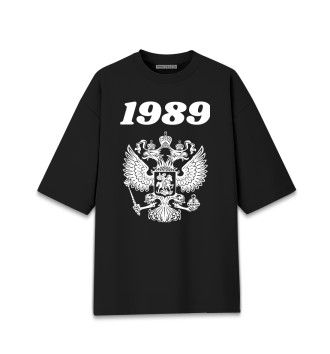 Женская Хлопковая футболка оверсайз 1989 - Герб РФ