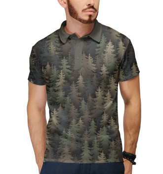 Мужское Рубашка поло Лесной камуфляж