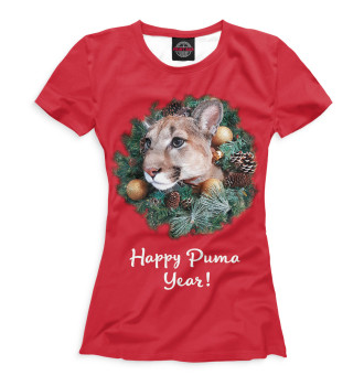 Женская Футболка Happy Puma Year!