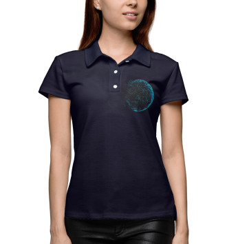 Женское Рубашка поло Геометрическая планета