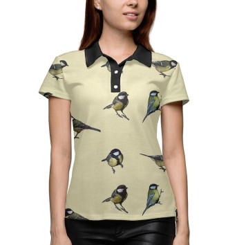 Женское Рубашка поло Птички