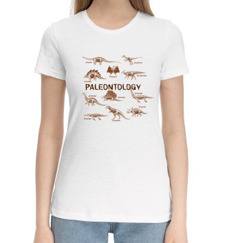 Женская Хлопковая футболка Paleontology