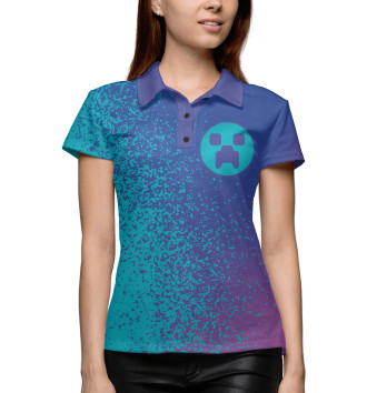 Женское Рубашка поло Minecraft | Спрей