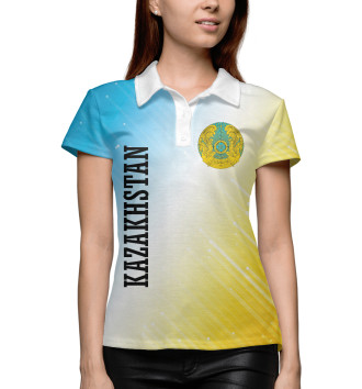 Женское Рубашка поло Kazakhstan / Казахстан
