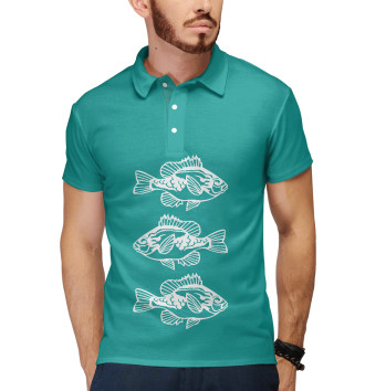 Мужское Рубашка поло Рыба