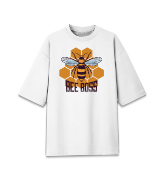 Мужская Хлопковая футболка оверсайз Пчела