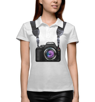 Женское Рубашка поло Фотоаппарат всегда со мной