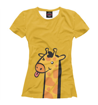 Футболка для девочек Весёлый жираф