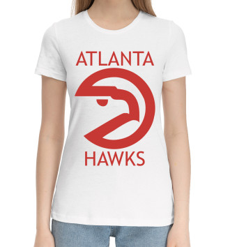 Женская Хлопковая футболка Atlanta Hawks