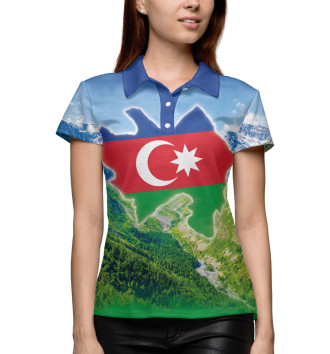 Женское Рубашка поло Горы Азербайджана