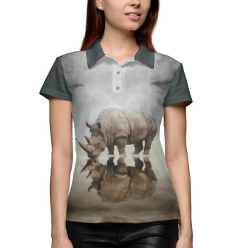 Женское Рубашка поло Носорог
