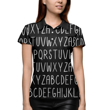 Женское Рубашка поло Буквы