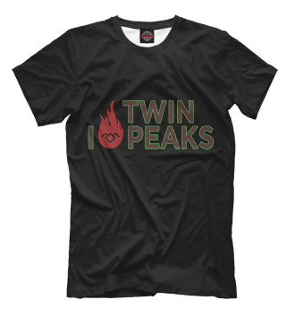 Мужская Футболка I Love Twin Peaks
