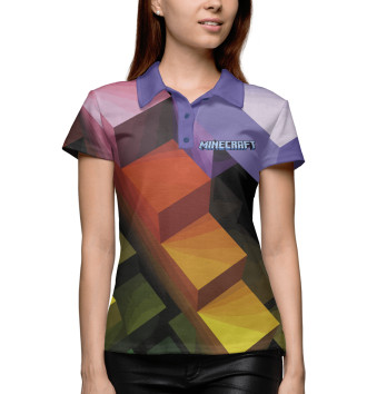 Женское Рубашка поло Minecraft