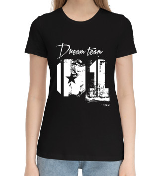Женская Хлопковая футболка 01 - Команда мечты