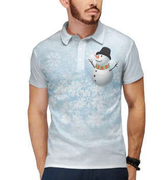 Мужское Рубашка поло Снеговик