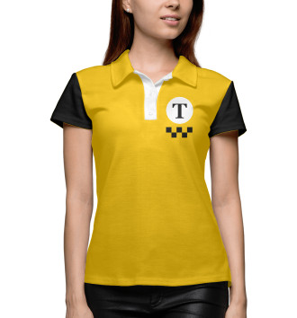 Женское Рубашка поло Т - такси и шашечки: желтый