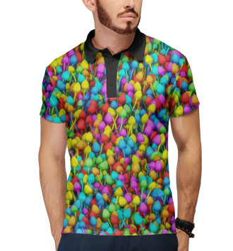 Мужское Рубашка поло Разноцветные поганки