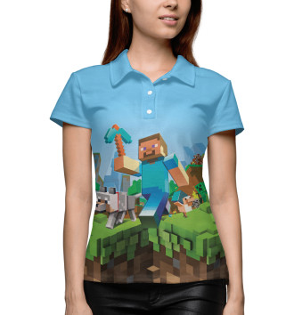 Женское Рубашка поло Minecraft
