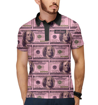 Мужское Рубашка поло Тысячу долларов - талисман для привлечения денег