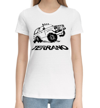 Женская Хлопковая футболка Nissan Terrano