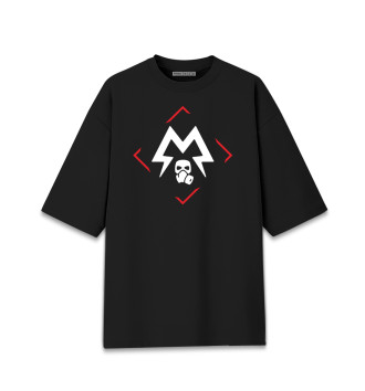 Мужская Хлопковая футболка оверсайз Metro Exodus Red Rhombus