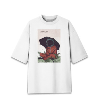 Мужская Хлопковая футболка оверсайз Космонавт