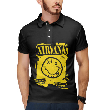 Мужское Рубашка поло Нирвана (Nirvana)