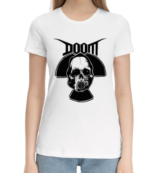 Женская Хлопковая футболка DOOM Biohazard