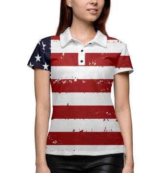 Женское Рубашка поло Америка