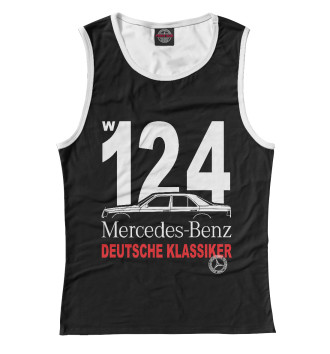 Женская Майка Mercedes W124 немецкая классика