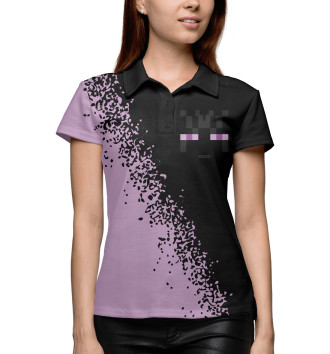 Женское Рубашка поло Minecraft - Эндермен - Спрей