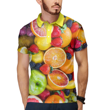 Мужское Рубашка поло фруктовый винегрет