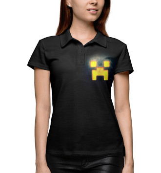 Женское Рубашка поло Minecraft Creeper