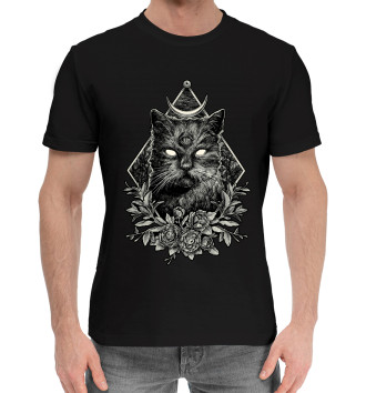 Мужская Хлопковая футболка Dark Cat