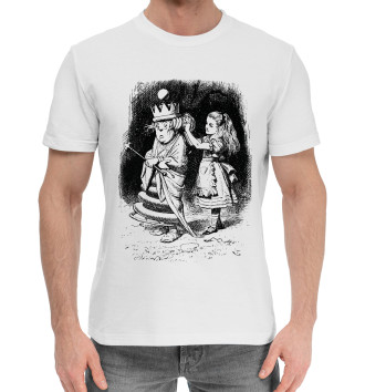 Мужская Хлопковая футболка Алиса и королева