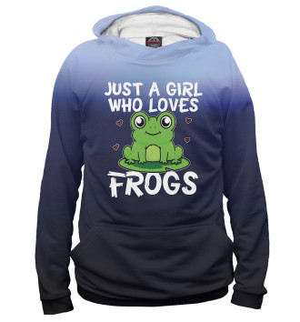 Худи для мальчиков Just A Girl Who Loves Frogs