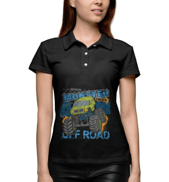 Женское Рубашка поло Monster truck 4x4