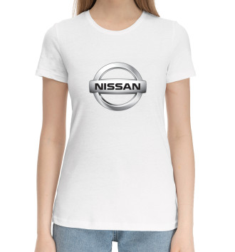 Женская Хлопковая футболка Nissan