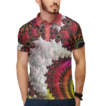 Мужское Рубашка поло Color fractal abstraction