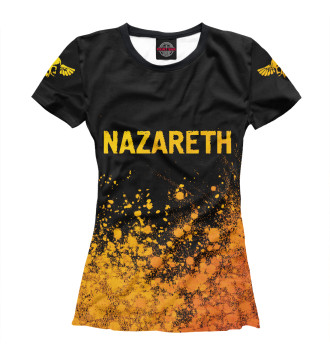 Женская Футболка Nazareth Gold Gradient (брызги)