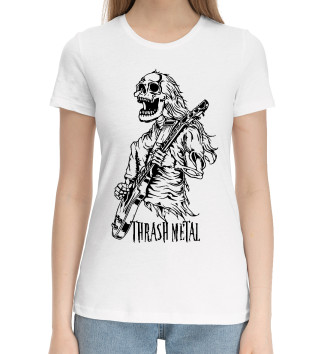 Женская Хлопковая футболка Thrash metal