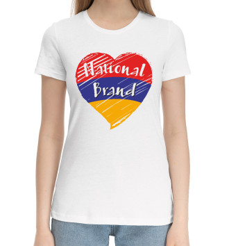 Женская Хлопковая футболка Национальный бренд