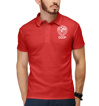 Мужское Рубашка поло Герб СССР (красный фон)