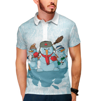 Мужское Рубашка поло Уличные боевые снеговики