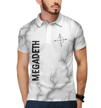 Мужское Рубашка поло Megadeth Glitch Light