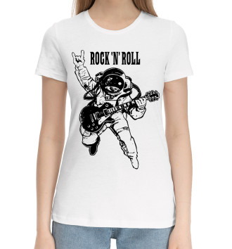 Женская Хлопковая футболка Rock 'n' roll