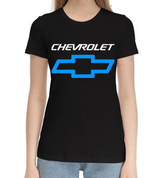 Женская Хлопковая футболка Chevrolet