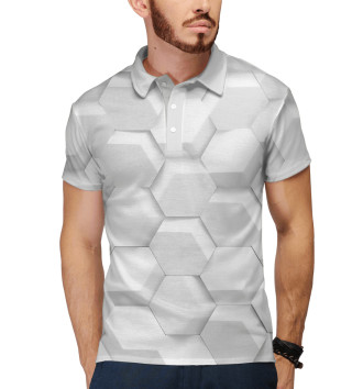 Мужское Рубашка поло 3D White